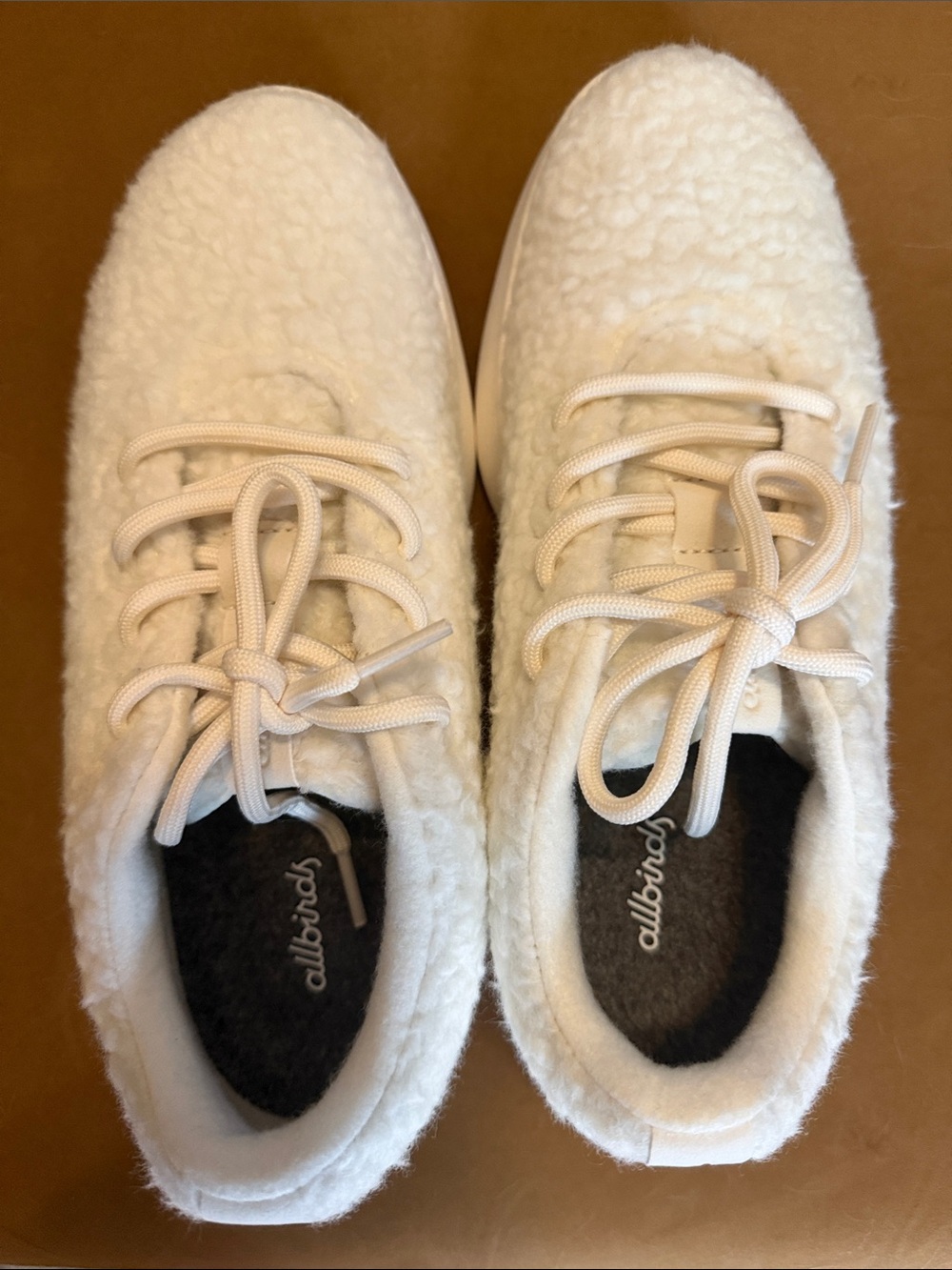 allbirds Cream Sherpa Lace-Up Sneakers
